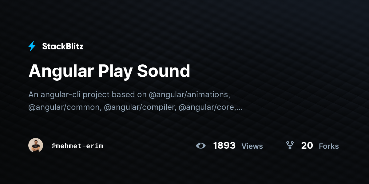 Angular Play Sound - StackBlitz