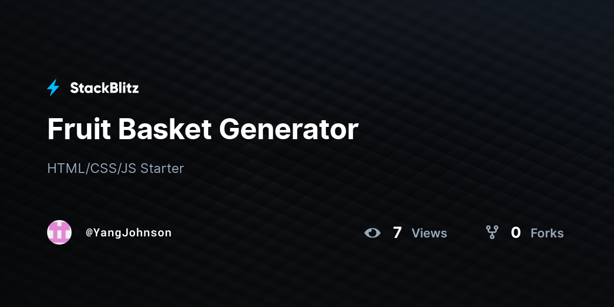 Fruit Basket Generator - StackBlitz