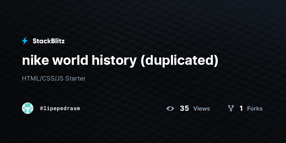 nike world history (duplicated) - StackBlitz