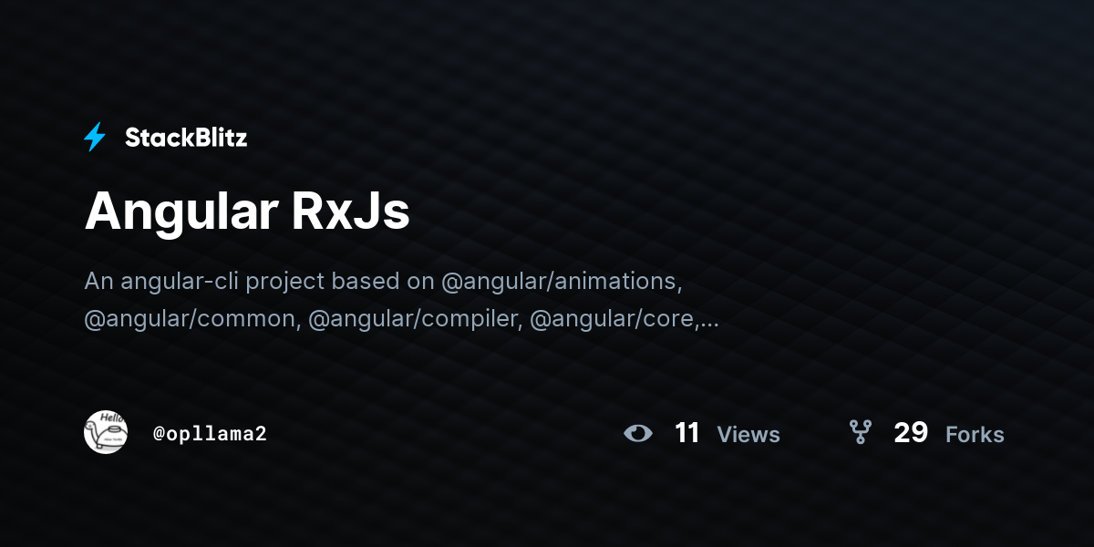 Angular RxJs - StackBlitz