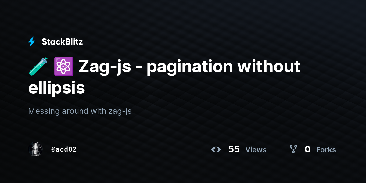 🧪 ⚛️ Zag-js - pagination without ellipsis - StackBlitz