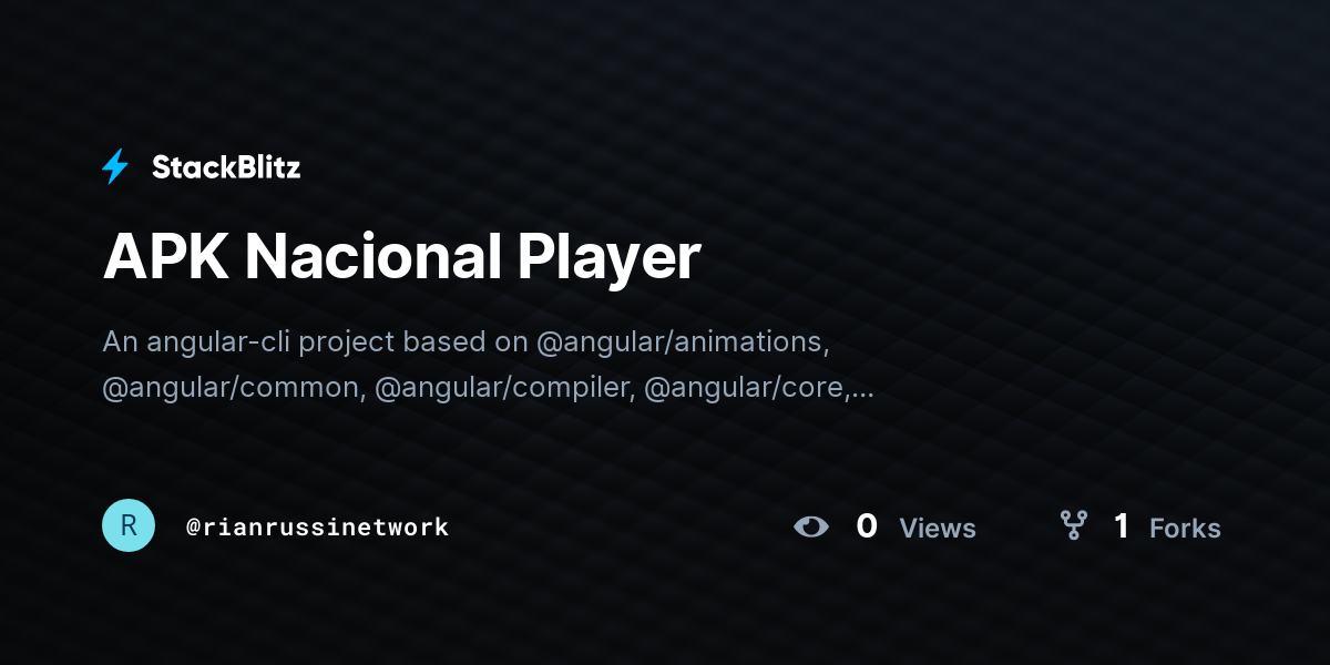 APK Nacional Player - StackBlitz