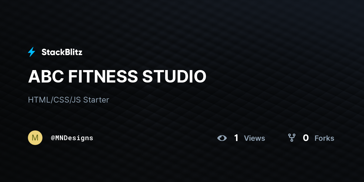 ABC FITNESS STUDIO - StackBlitz