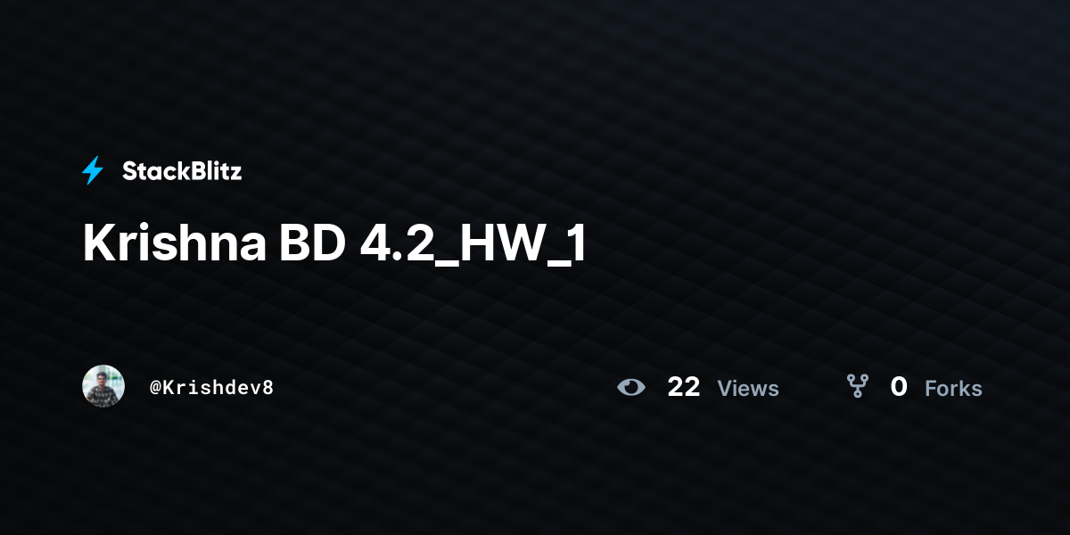 Krishna BD 4.2_HW_1 - StackBlitz