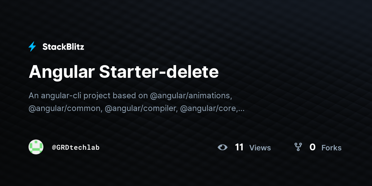 Angular Starter-delete - StackBlitz