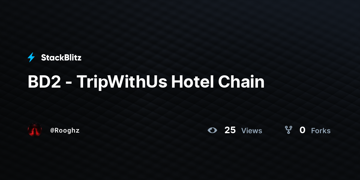 BD2 - TripWithUs Hotel Chain - StackBlitz
