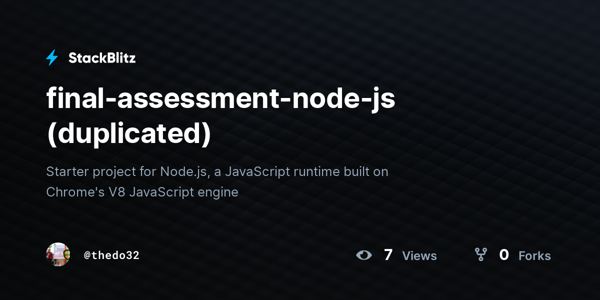 final-assessment-node-js (duplicated) - StackBlitz