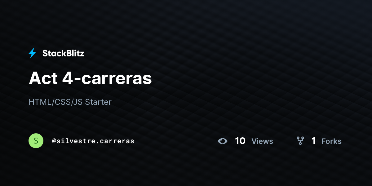 Act 4-carreras - StackBlitz