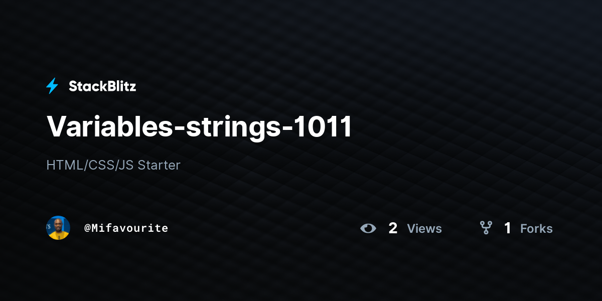 Variables-strings-1011 - StackBlitz