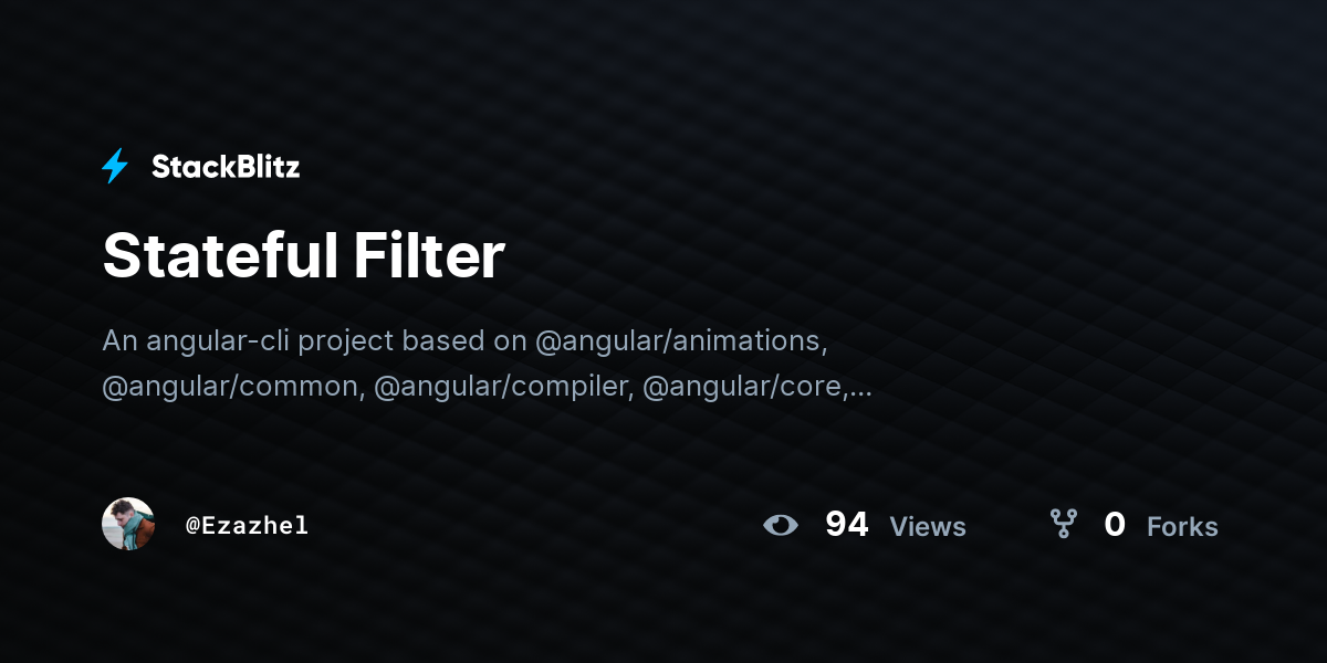 Stateful Filter - StackBlitz