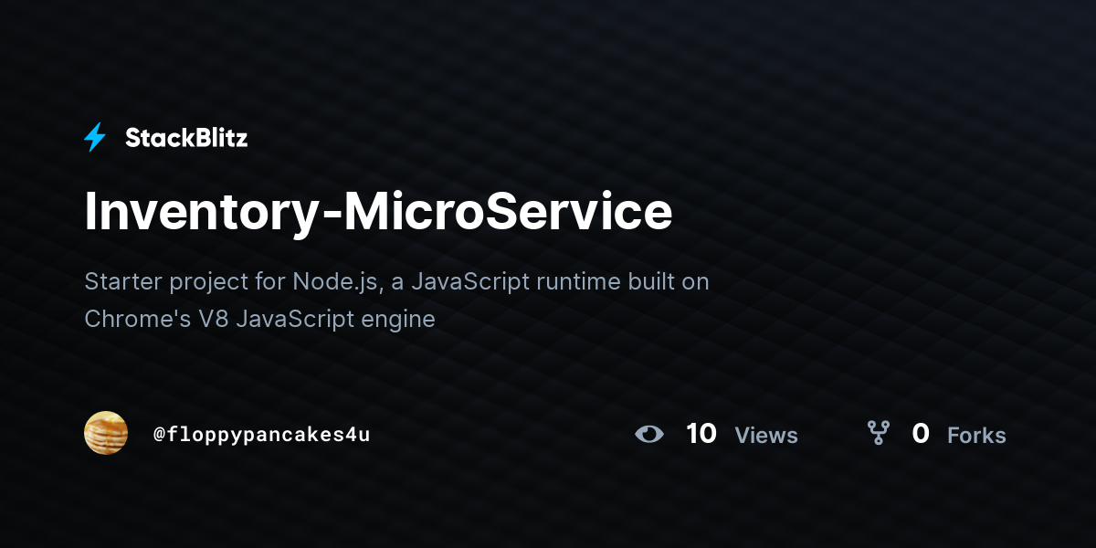 Inventory-MicroService - StackBlitz