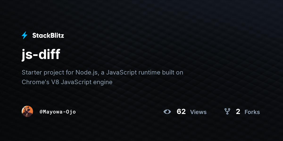 js-diff - StackBlitz