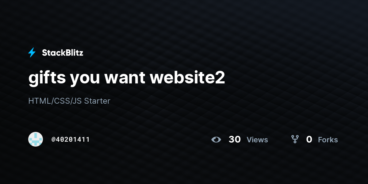 gifts you want website2 - StackBlitz