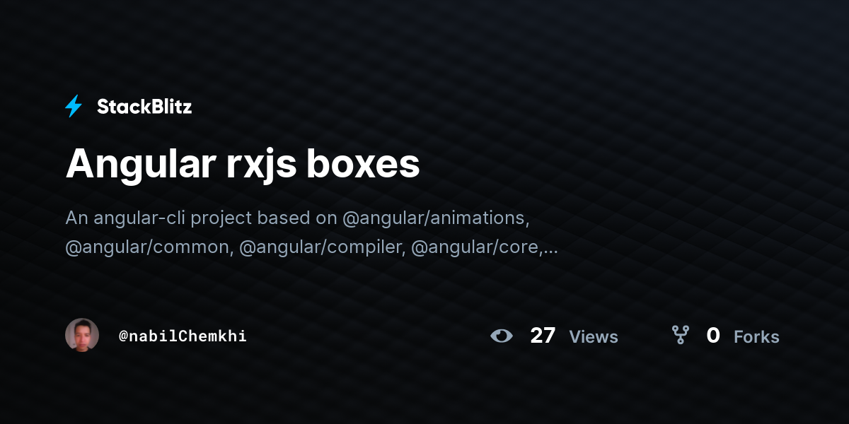 Angular rxjs boxes - StackBlitz