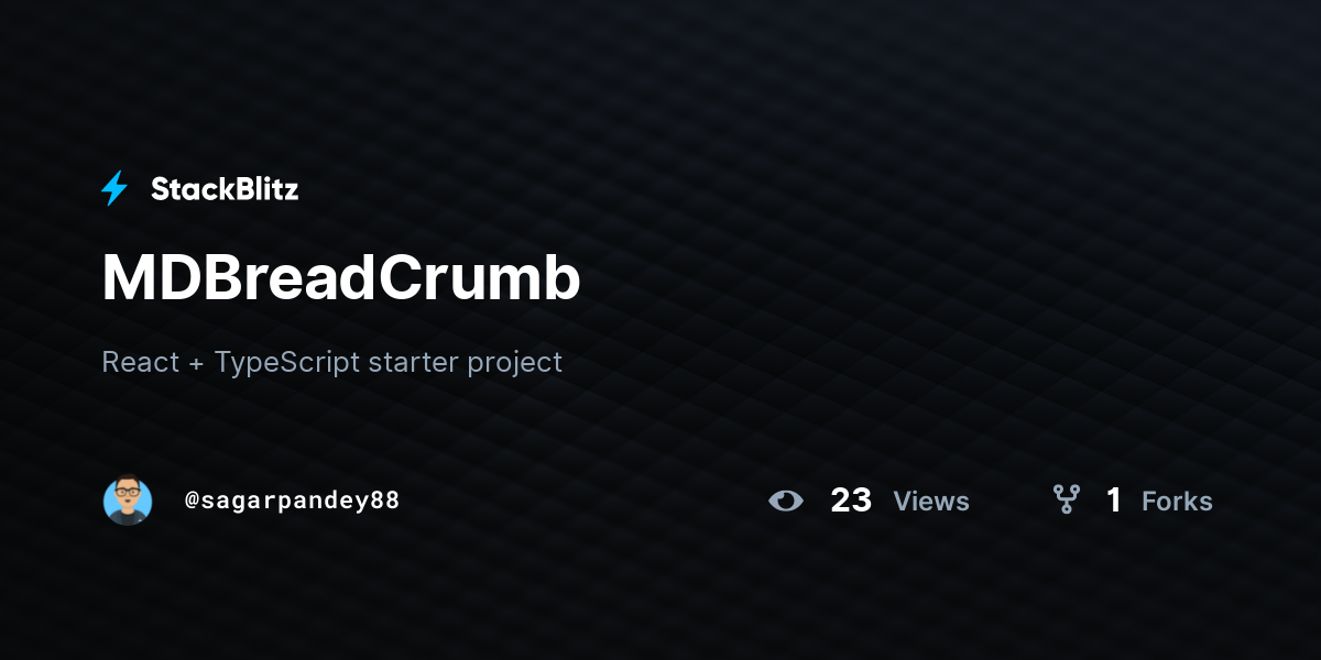 MDBreadCrumb - StackBlitz