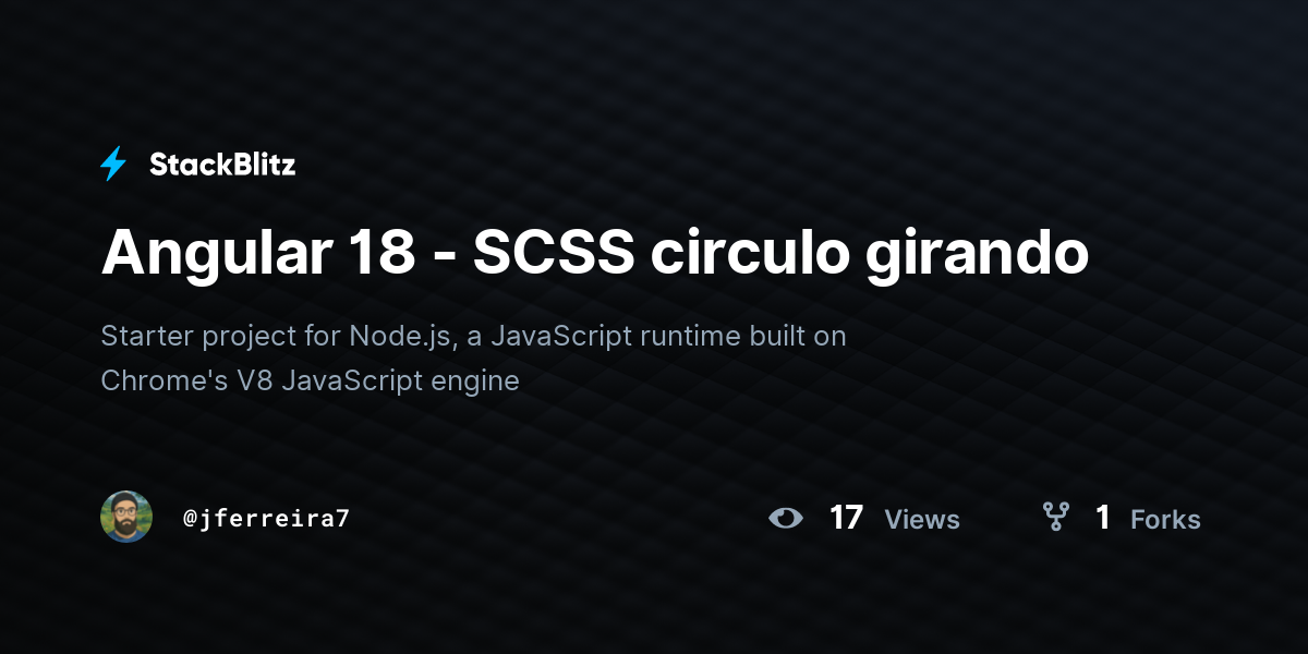 Angular 18 - SCSS circulo girando - StackBlitz
