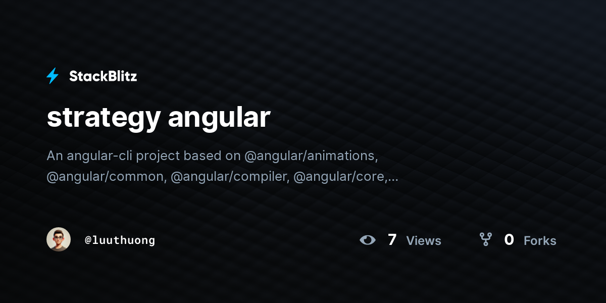 strategy angular - StackBlitz