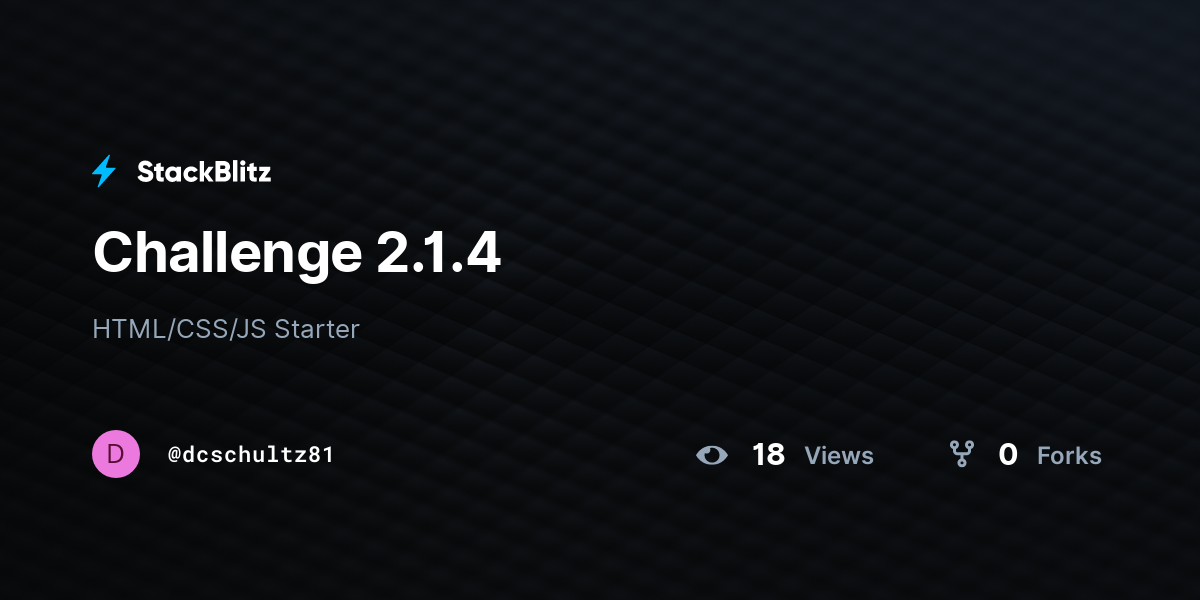 Challenge 2.1.4 - StackBlitz
