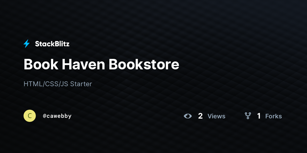Book Haven Bookstore - StackBlitz