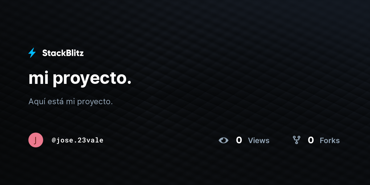 mi proyecto. - StackBlitz