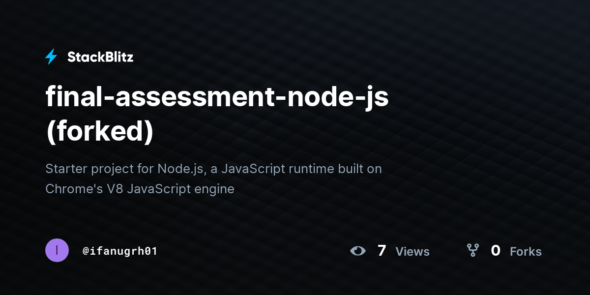 final-assessment-node-js (forked) - StackBlitz