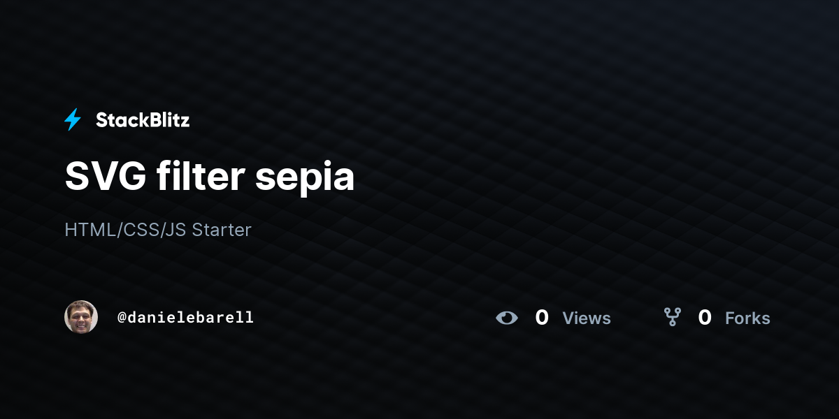 SVG filter sepia - StackBlitz