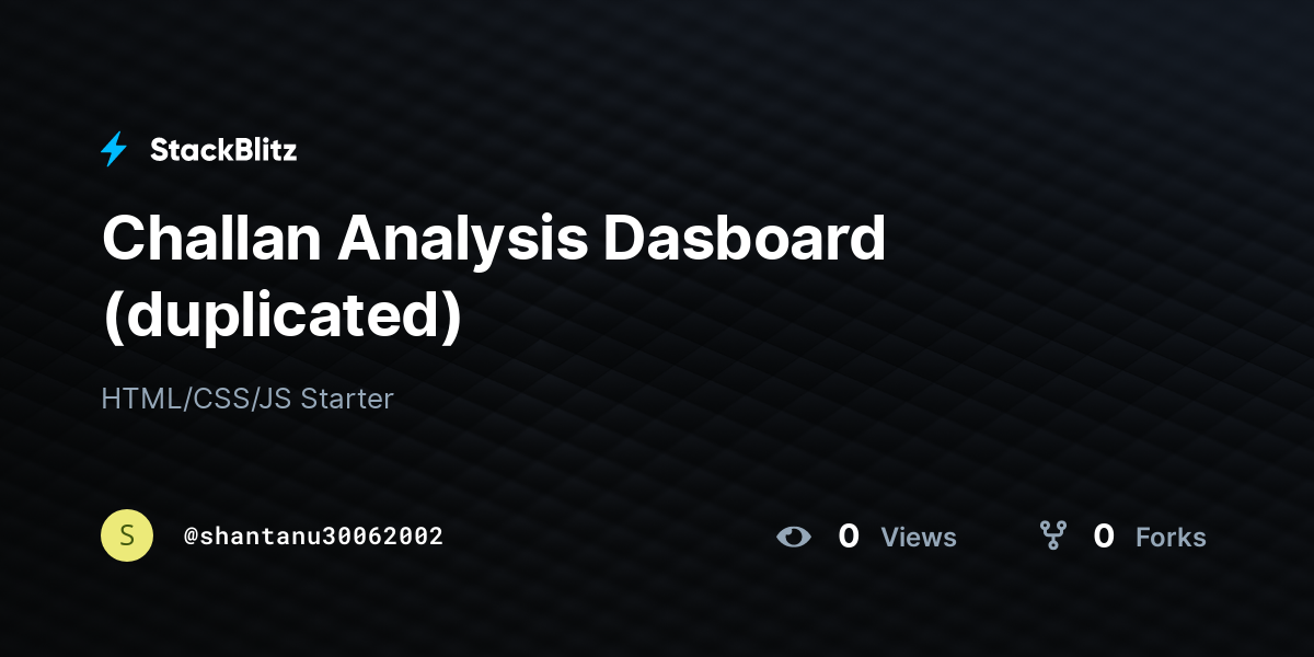 Challan Analysis Dasboard (duplicated) - StackBlitz