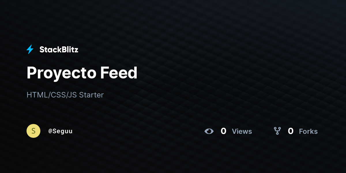 Proyecto Feed - StackBlitz
