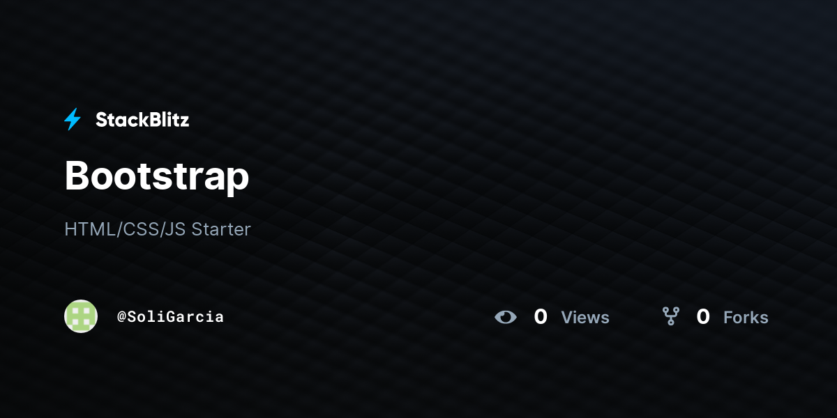Bootstrap - StackBlitz