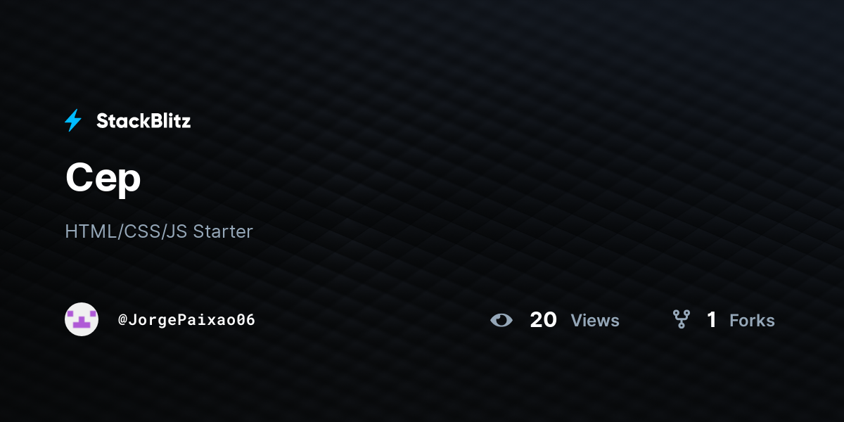 Cep - StackBlitz