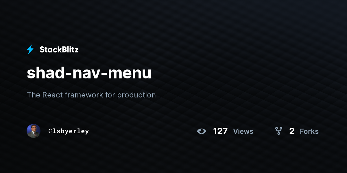 shad-nav-menu - StackBlitz