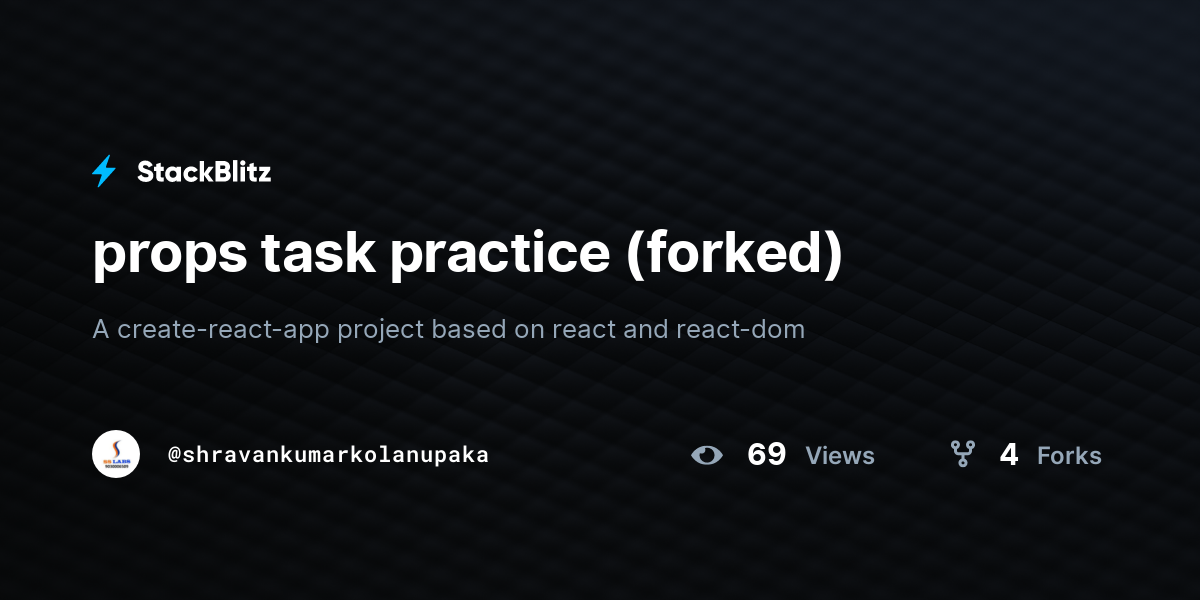 props task practice (forked) - StackBlitz