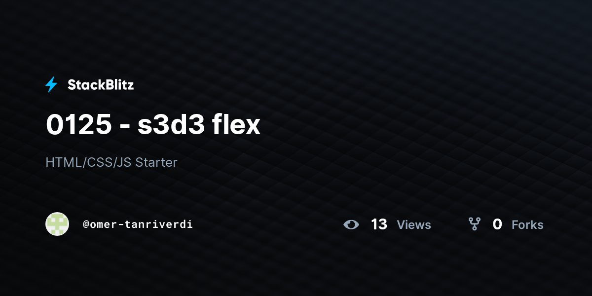 0125 - s3d3 flex - StackBlitz