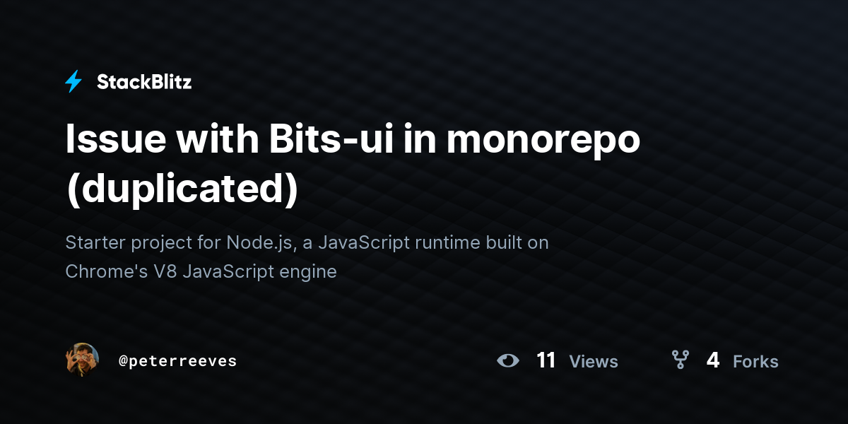 Issue with Bits-ui in monorepo (duplicated) - StackBlitz