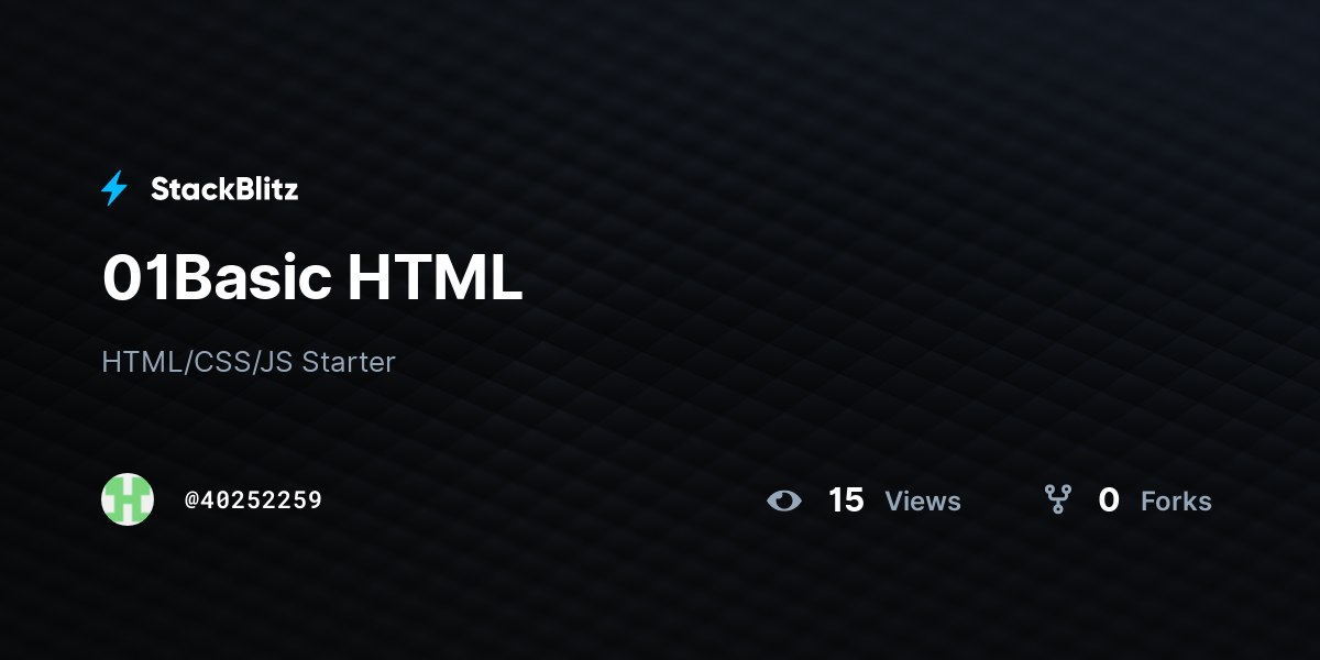 01Basic HTML - StackBlitz