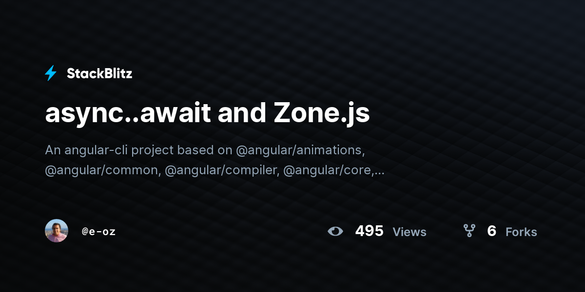 async..await and Zone.js - StackBlitz