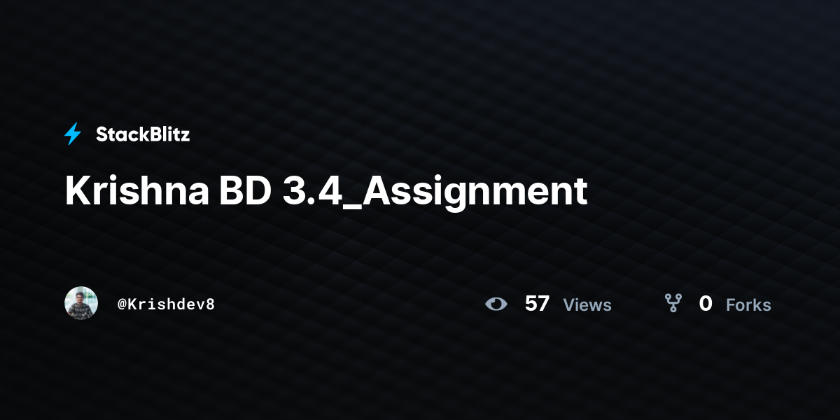 Krishna BD 3.4_Assignment - StackBlitz
