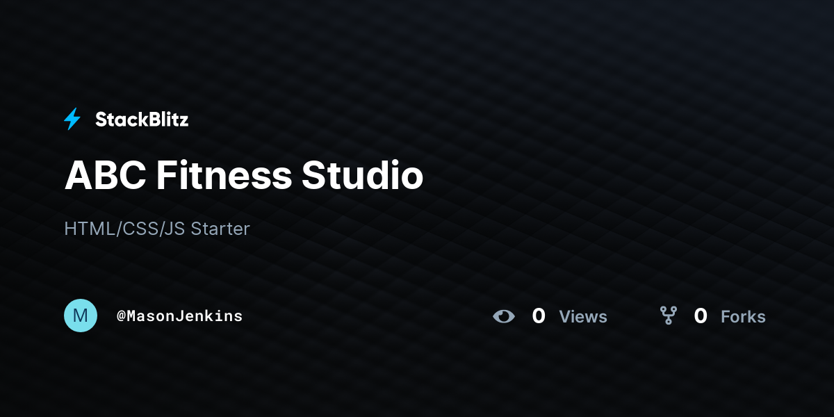 ABC Fitness Studio - StackBlitz