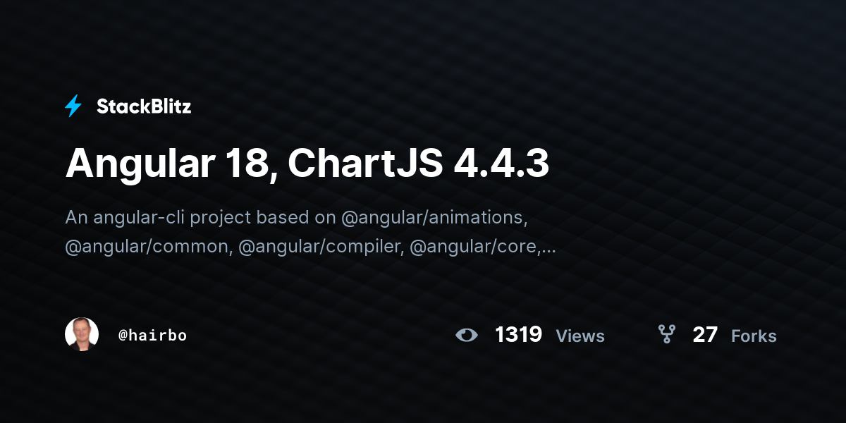Angular 18, ChartJS 4.4.3 - StackBlitz