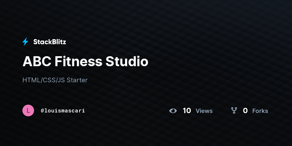 ABC Fitness Studio - StackBlitz