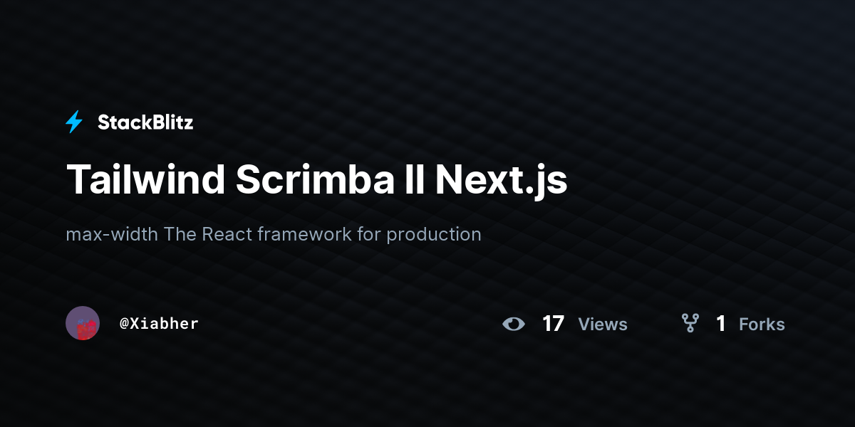 Tailwind Scrimba II Next.js - StackBlitz