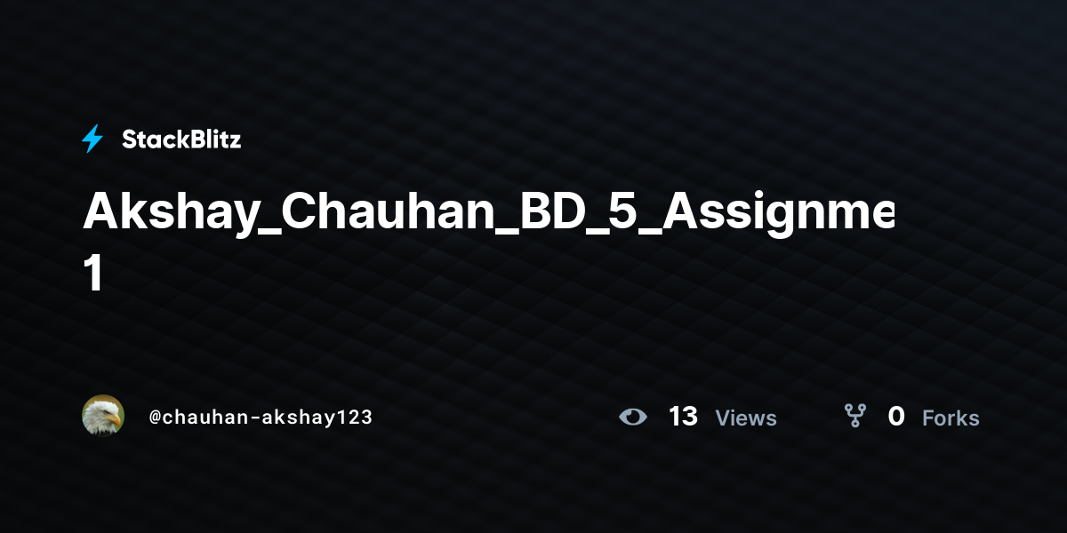 Akshay_Chauhan_BD_5_Assignment-1 - StackBlitz