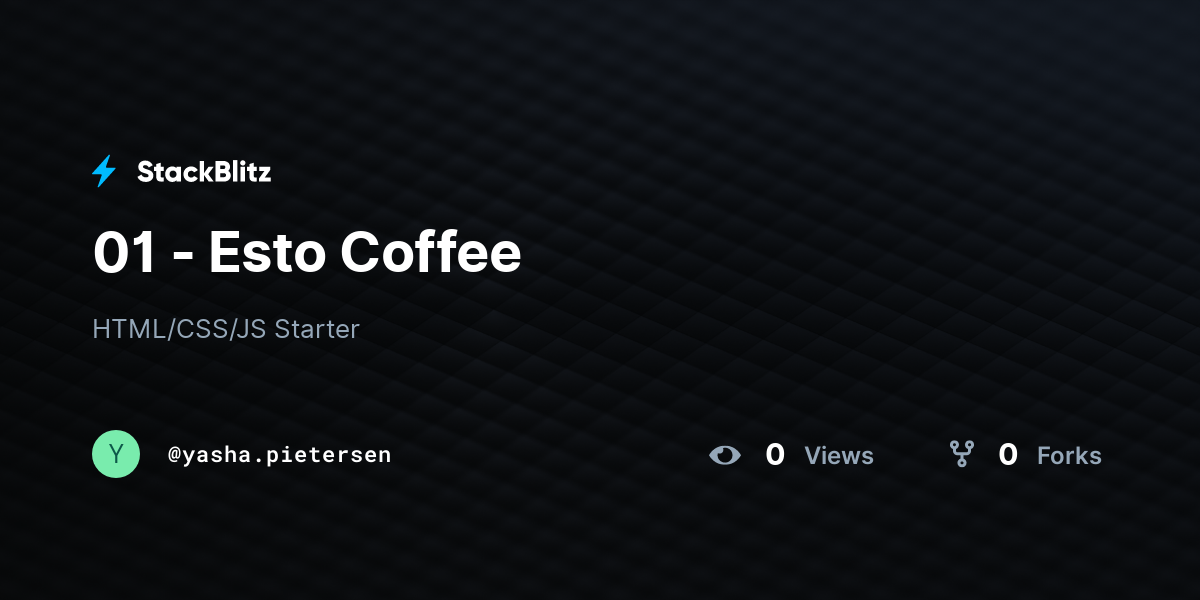 01 - Esto Coffee - StackBlitz