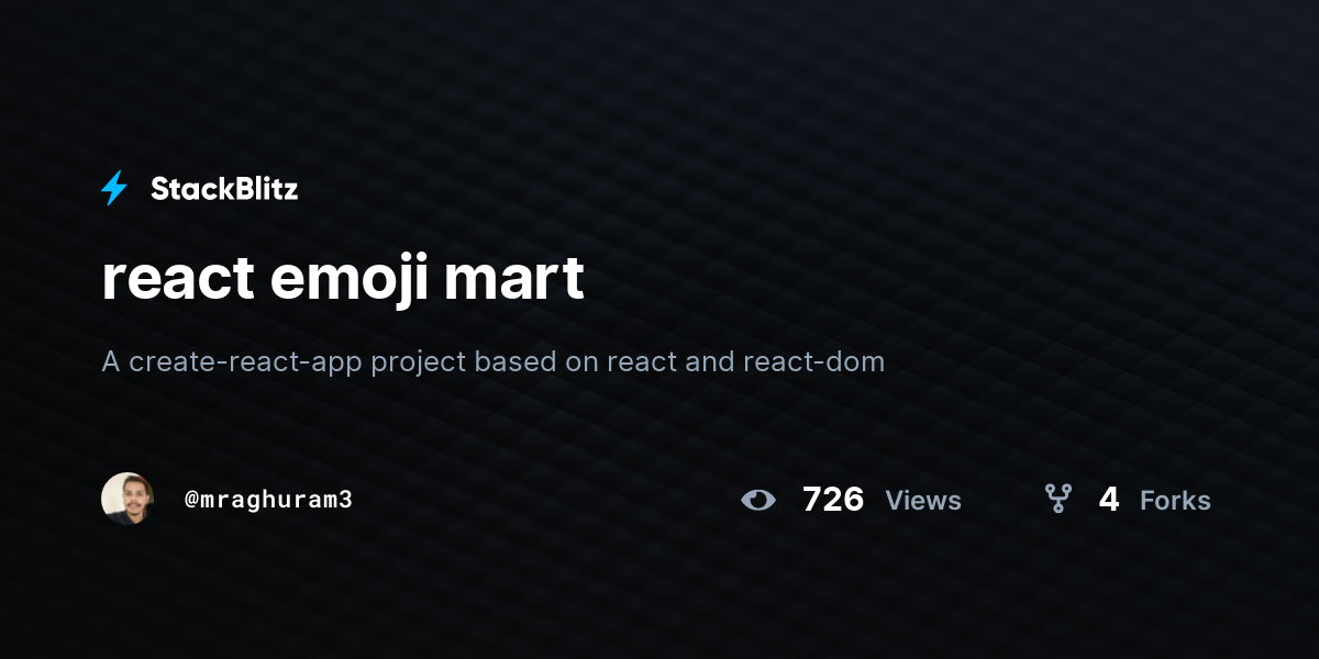 react emoji mart - StackBlitz