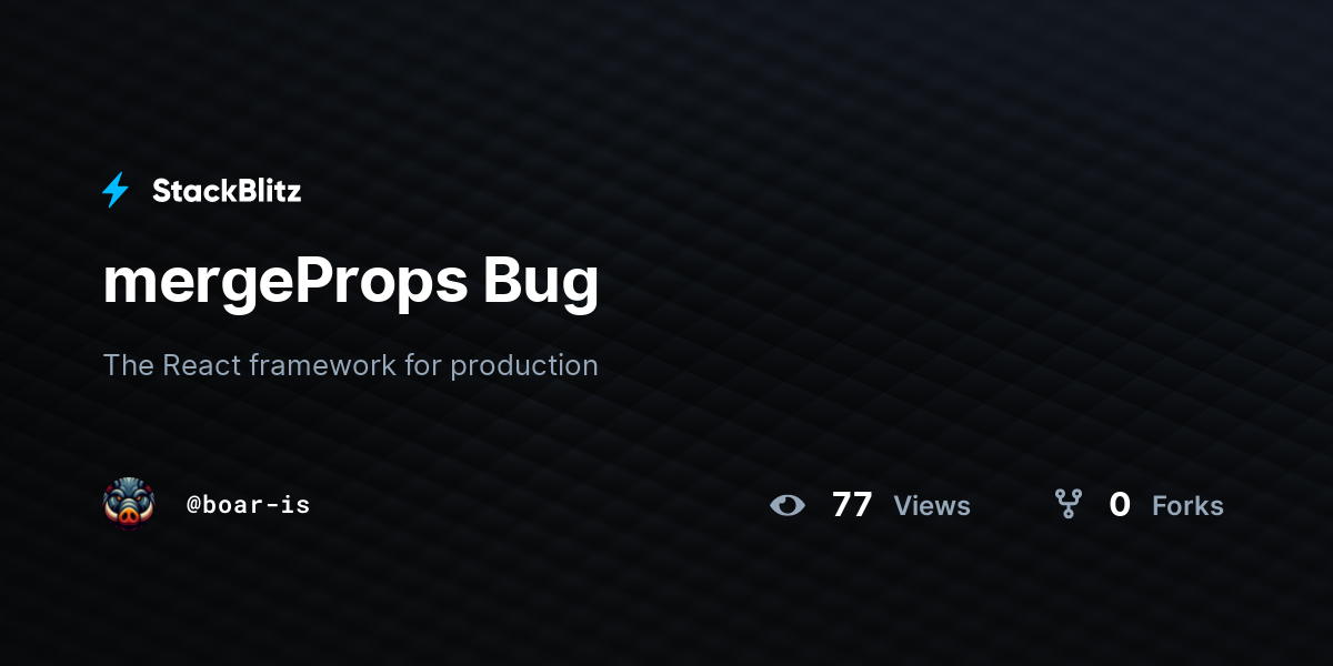 mergeProps Bug - StackBlitz
