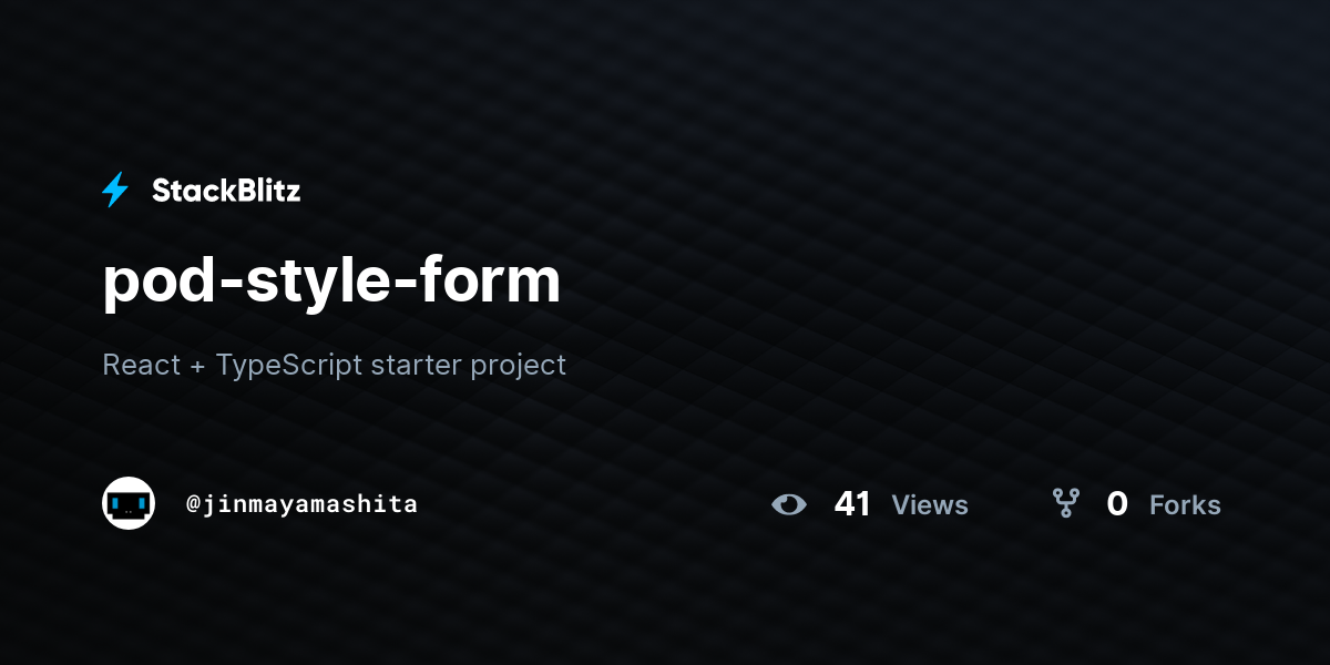 pod-style-form - StackBlitz