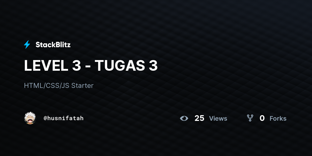 LEVEL 3 - TUGAS 3 - StackBlitz