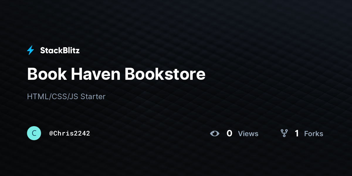 Book Haven Bookstore - StackBlitz
