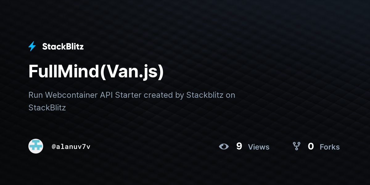 FullMind(Van.js) - StackBlitz
