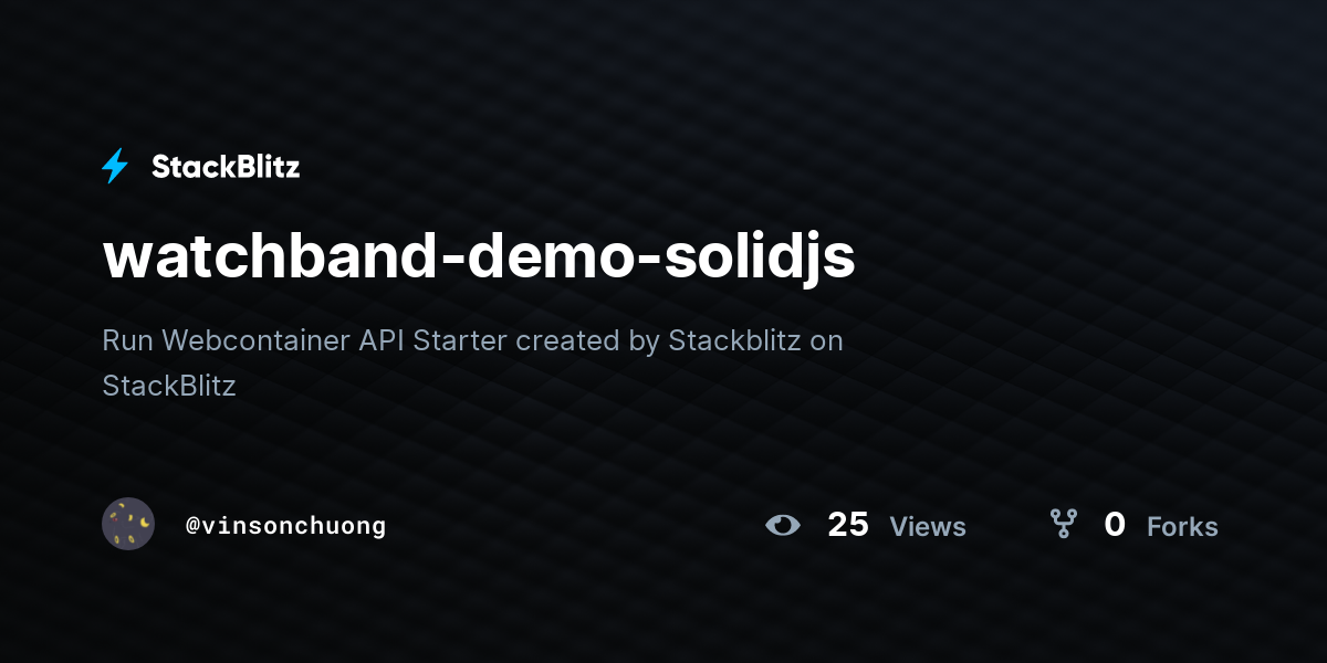watchband-demo-solidjs - StackBlitz